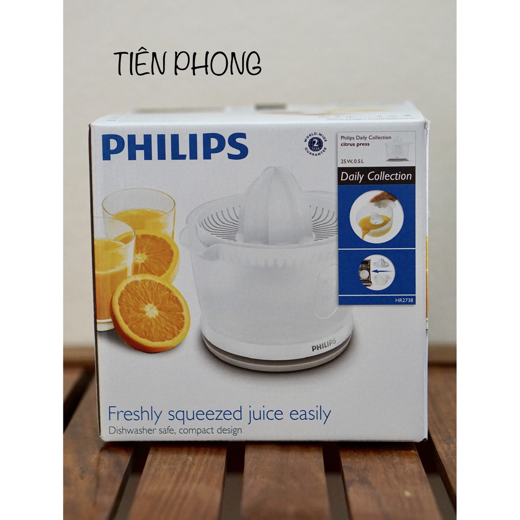 [ELHATOP11 giảm 9% tối đa 1TR5] Máy vắt cam Philips HR2738