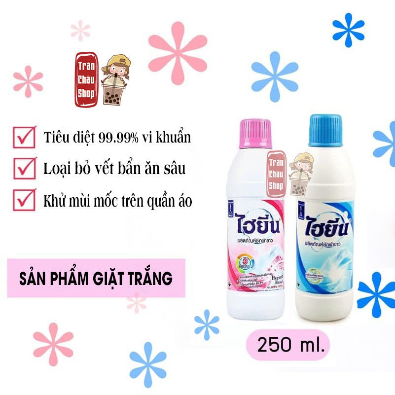 [GIÁ SỈ] Nước tẩy quần áo trắng Hygiene Thái Lan 250ml