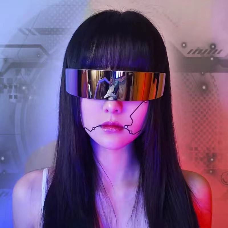 Kính Mát Hình Chữ Nhật Phong Cách One Piece Punk Hóa Trang Đường Phố Cho Nam Và Nữ