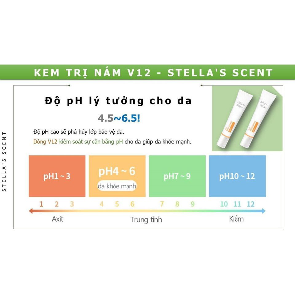 Kem Đặc Trị Nám, Tàn Nhang V12 Spot Stella's Scent Hàn Quốc 15ml