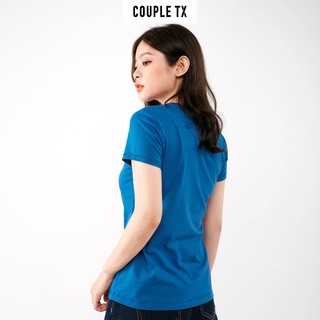 Áo thun nữ basic cổ tim COUPLE TX WTS 4057