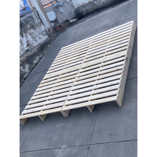 [Mã LIFEBKA5 giảm 10% tối đa 1 Triệu đơn 500k] GIƯỜNG PALLET CAO 12&amp;15CM GỖ THÔNG MỚI 100% GIÁ GỐC TẬN XƯỞNG