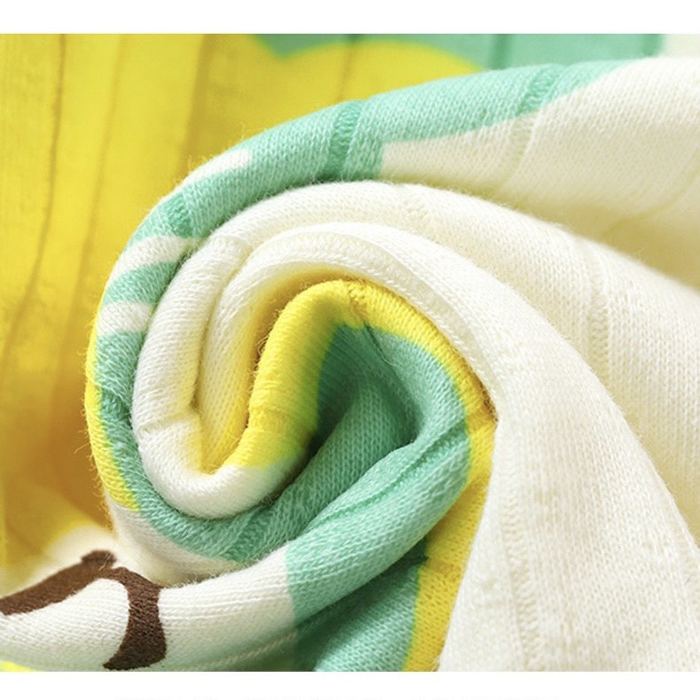 Bộ cotton dài tay cạp cao Hàng Quảng Châu cho bé trai bé gái mặc thu