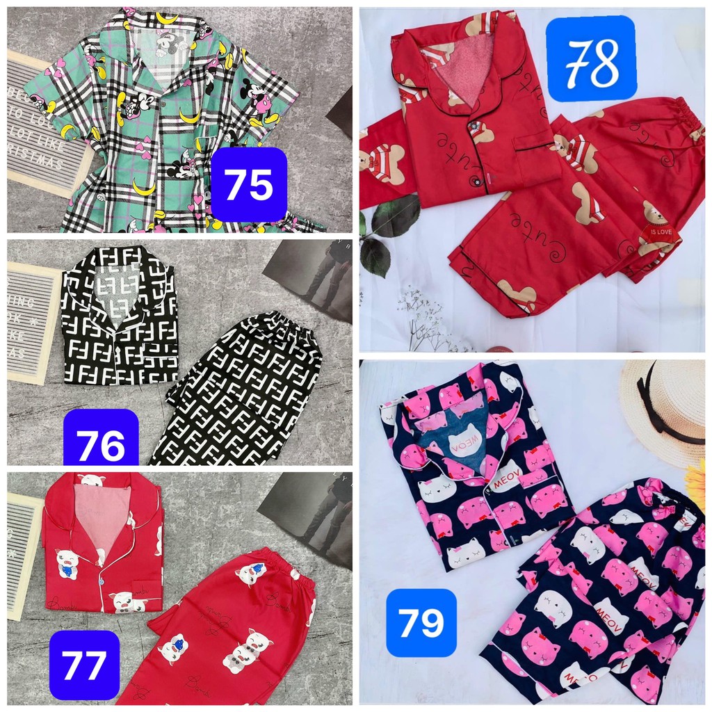 [Link 3] Mẫu mới về đồ bộ pijama ngủ mặc nhà thái lan chất kate thái loại 1