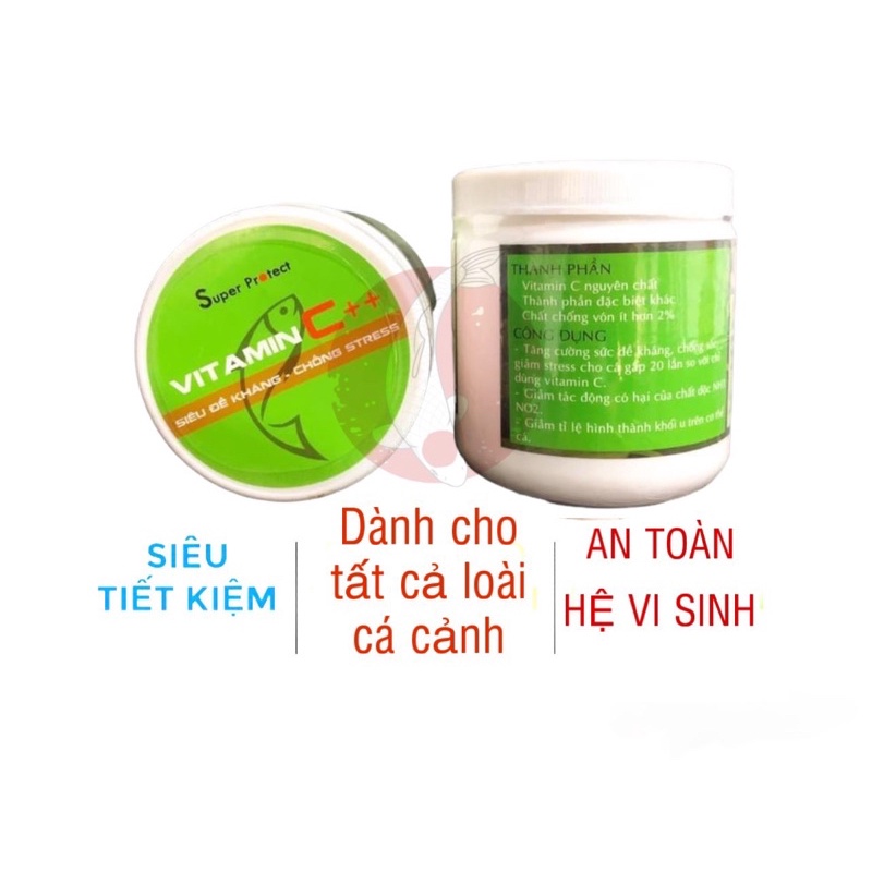 Vitamin C++ Super Protect chuyên dùng cho cá Koi, cá Vàng, cá Rồng và cá cảnh