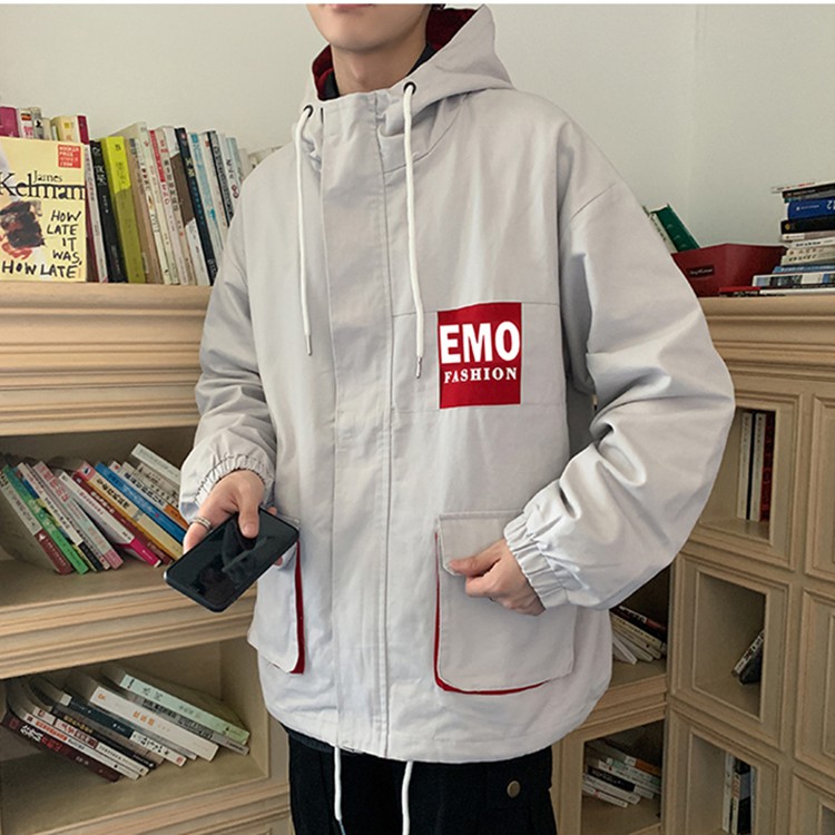 (VIDEO THẬT) Áo Khoác KaKi Nam Hàn Quốc Emo (unisex nam nữ đều mặc được) | BigBuy360 - bigbuy360.vn