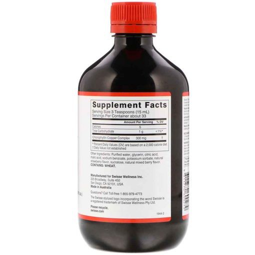 Nước diệp lục Swisse Chlorophyll Mixed Berry Flavor Liquid Tonic 500ml