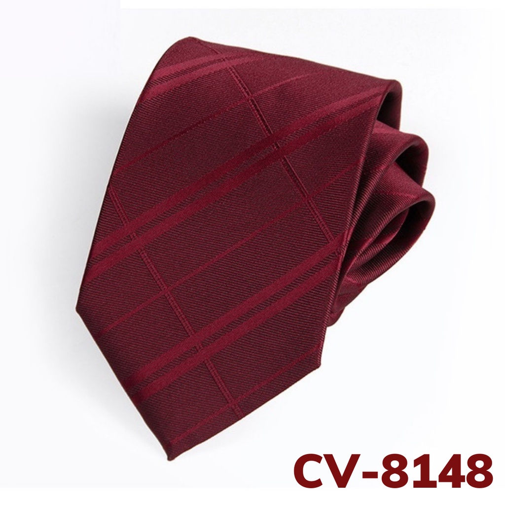 Cà vạt Nam bản to 8cm màu đỏ cao cấp phù hợp cho chú rể, công sở, quà tặng, cravat nam cao cấp