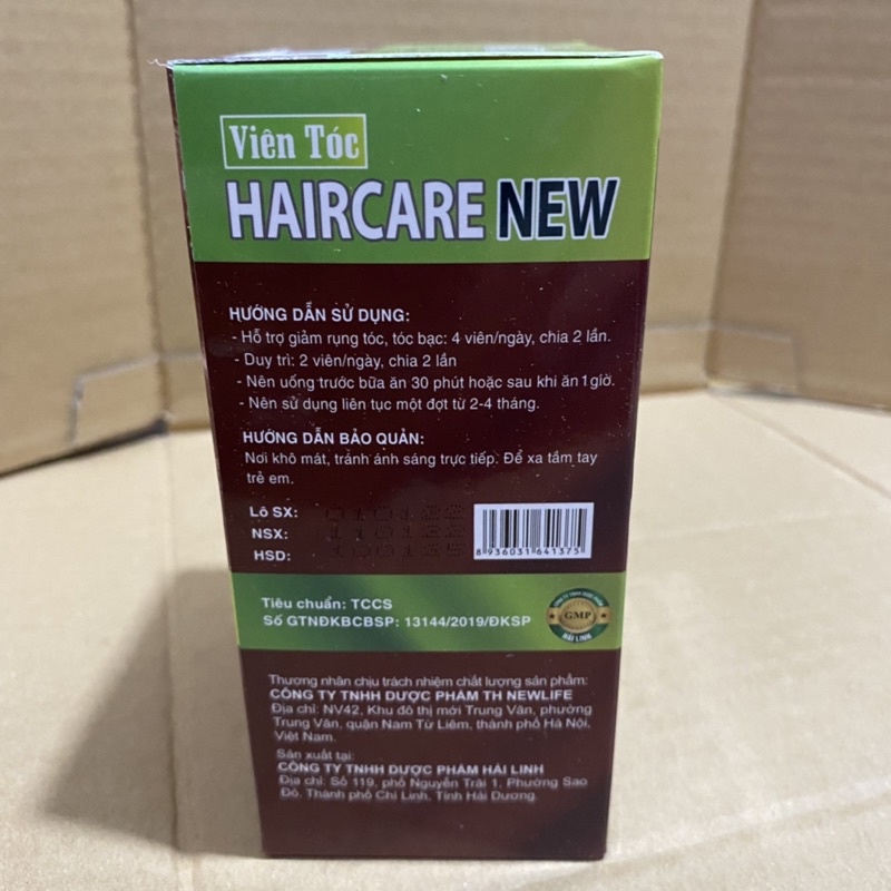 Viên tóc HAIRCARE New - Biotin - Hà thủ ô đỏ Maxxhair new giúp tóc chắc khỏe ,giảm nguy cơ rụng tóc ,tóc bạc sớm