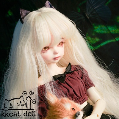 Kk Bộ Tóc Giả Xoăn DW004 bjd Cho Búp Bê Tỉ Lệ 1 / 3