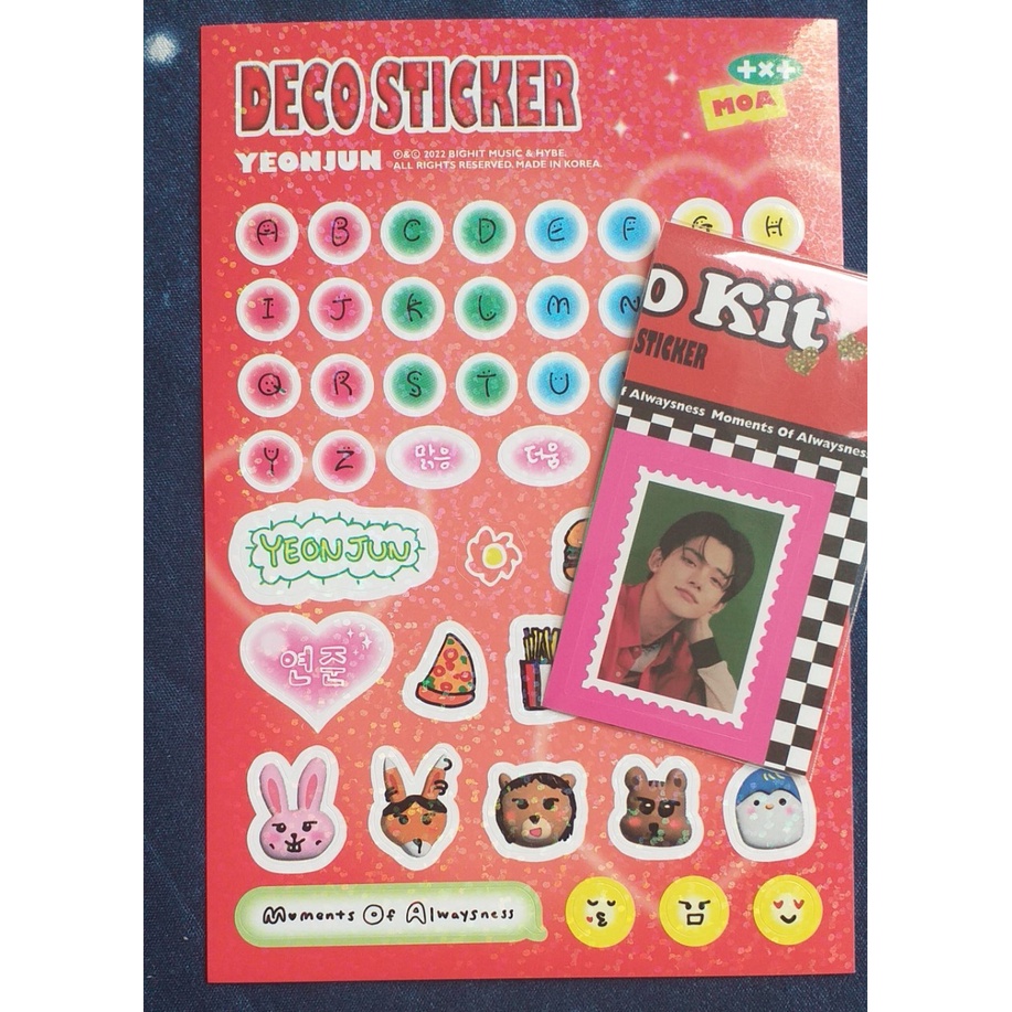 Sticker các thành viên nhóm nhạc TXT hàng chính hãng tách set deco