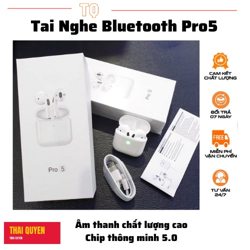 Tai Nghe Không Dây Pro 5, Tai Nghe Bluetooth Pro 5 - Hàng Chuẩn 2022