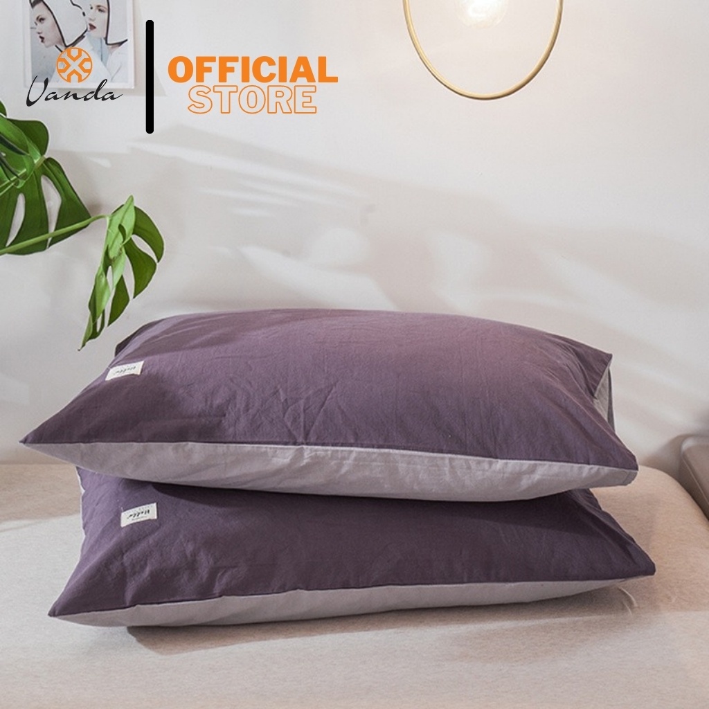 Vỏ gối đầu Cotton TC hàng nhập khẩu kích thước 50x70 cm nhiều màu sắc | BigBuy360 - bigbuy360.vn