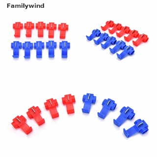 Familywind> 50Pcs Red Blue Snap On Connector Crimp Wire Splicer Terminal Lock Splice Cable well