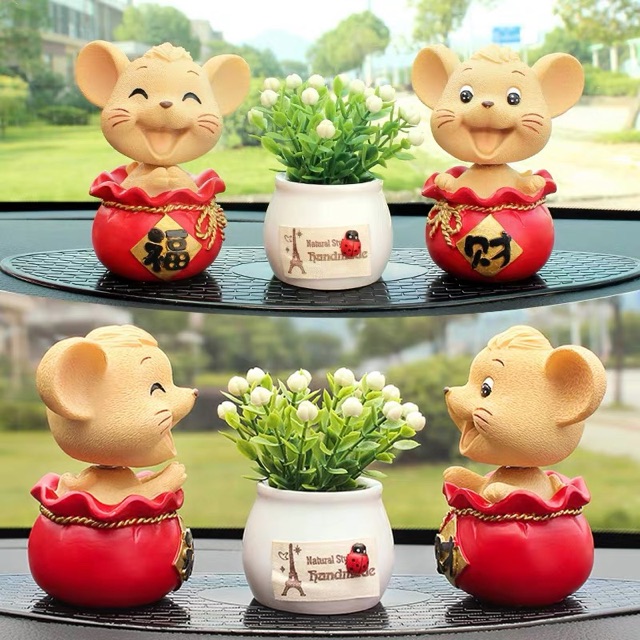 Chuột sứ may mắn 2020-chuột lắc lư siêu dễ thương
