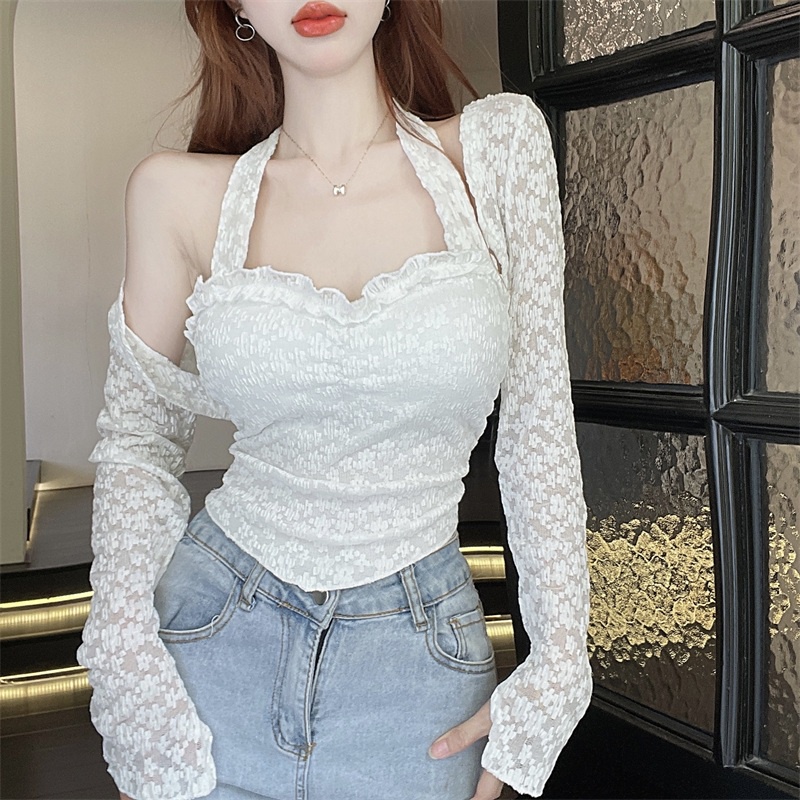 Áo Ren Không Tay Thời Trang Mùa Thu Quyến Rũ Cho Nữ