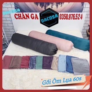 Vỏ gối ôm lụa trơn 1 màu theo bộ ga