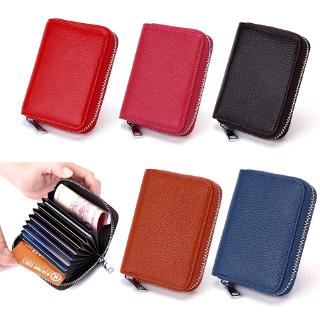 ✐ Wallet Leather Holder RFID Blocking Zipper Thin Pocket Purse ✐