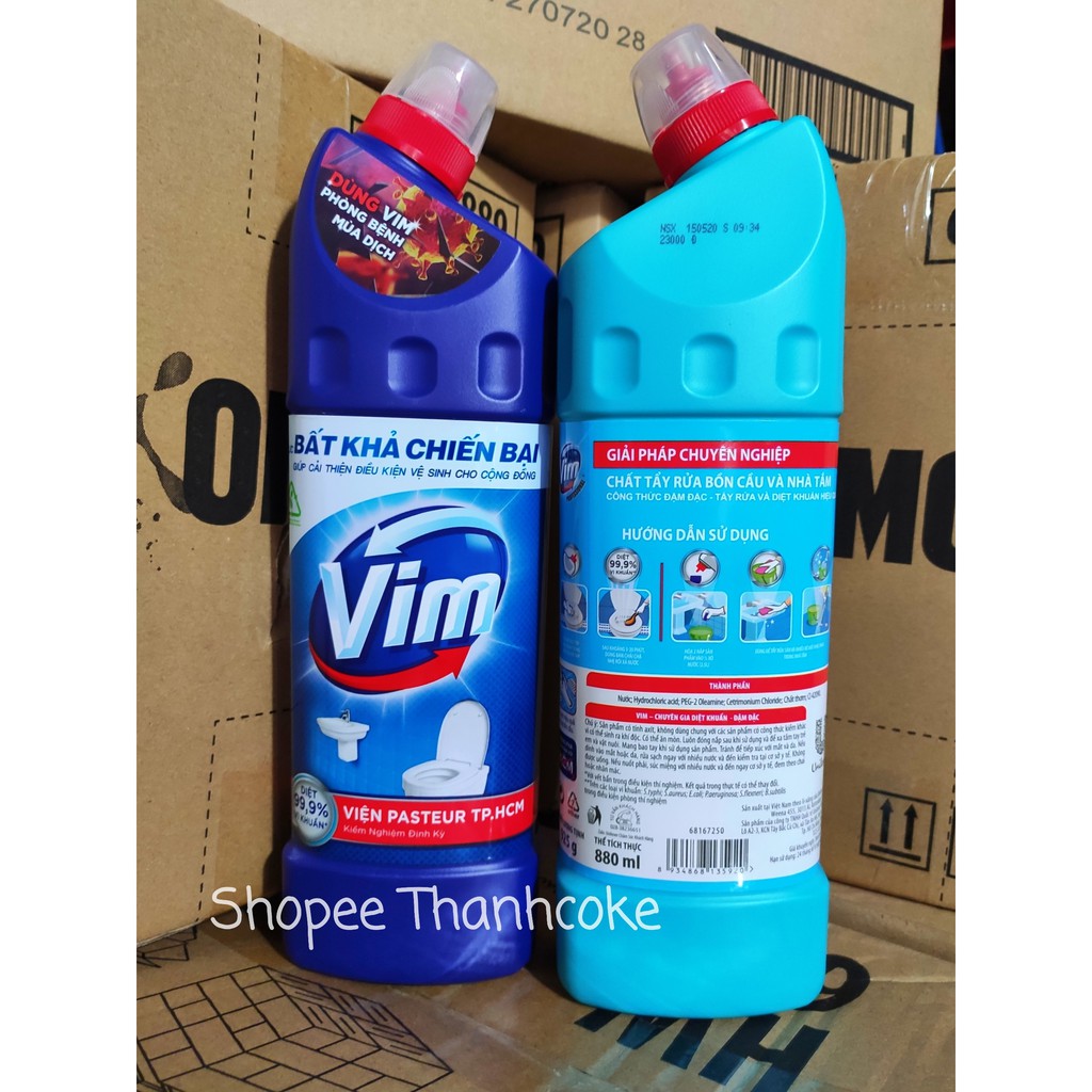 VIM Nước tâỷ bồn cầu toilet tím 900 ml 900ml Vim Chuyên Dụng 925 g 925g