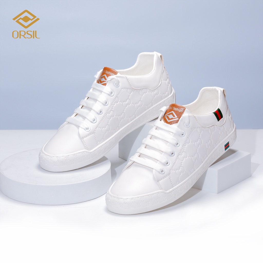 Giày sneaker nam trắng thể thao nam ORSIL cao cấp mã G-H02 2 màu