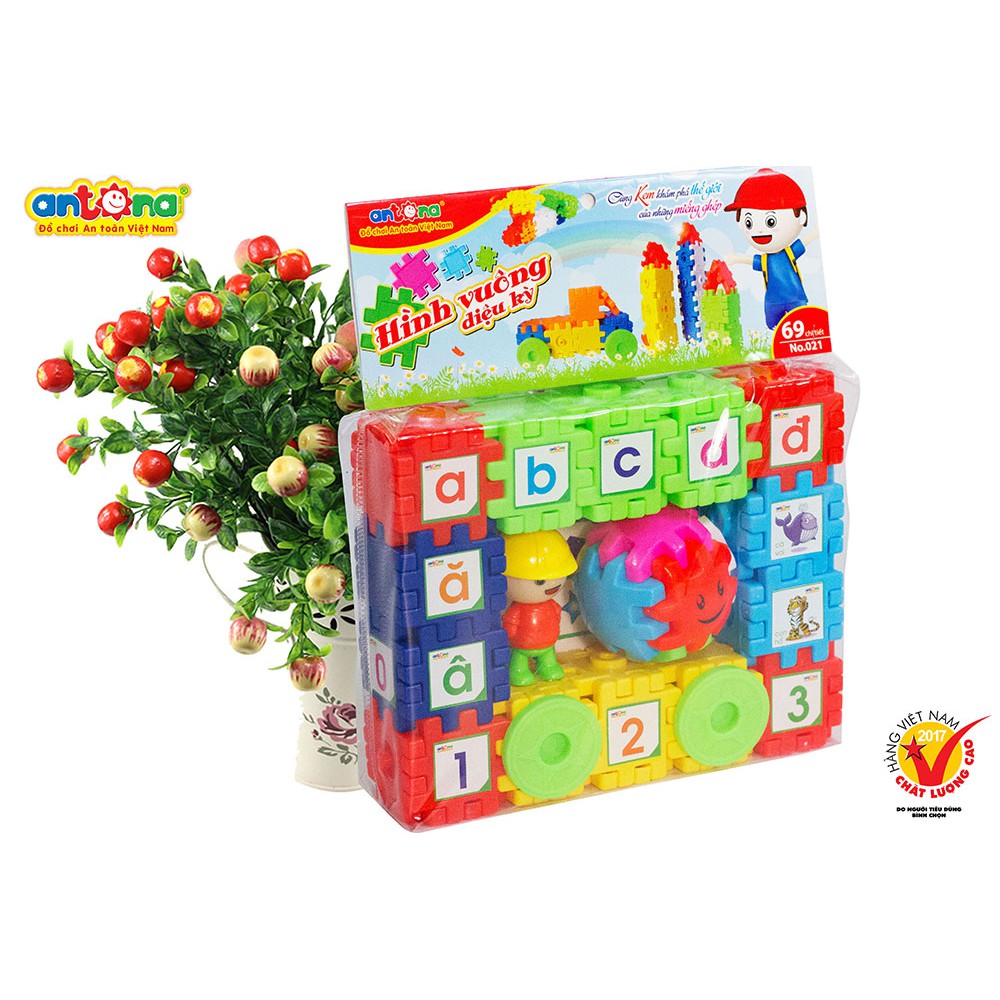 Đồ chơi xếp hình - Hình vuông diệu kỳ 69 chi tiết - ANTONA