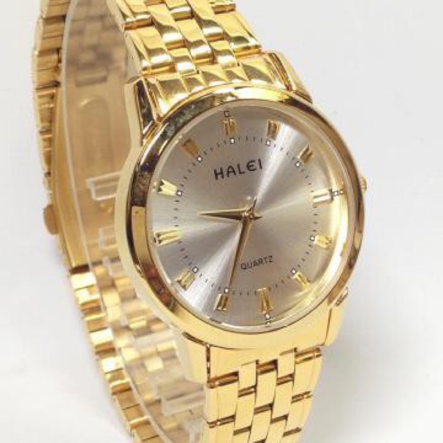 Đồng hồ halel nam ( dây sắt mạ vàng)