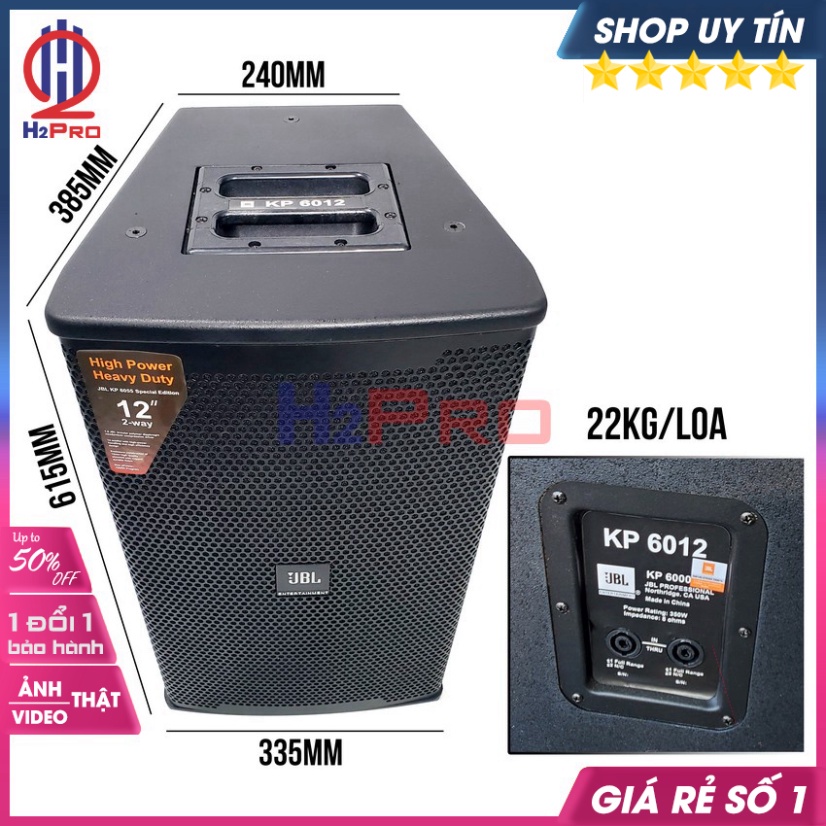 Đôi Loa Karaoke Gia Đình, Loa Karaoke Kp6012 Cao Cấp(2 Loa) 700W-Bass 30-Từ 190 Coil 76(Tặng 2 Jack Neutrik)-H2Pro Audio