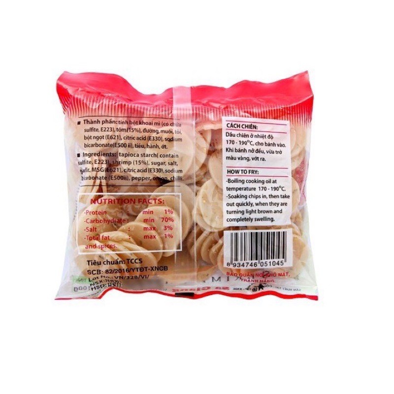 10 gói bánh phồng tôm Sang Giang cam ( 10 gói x 100g )
