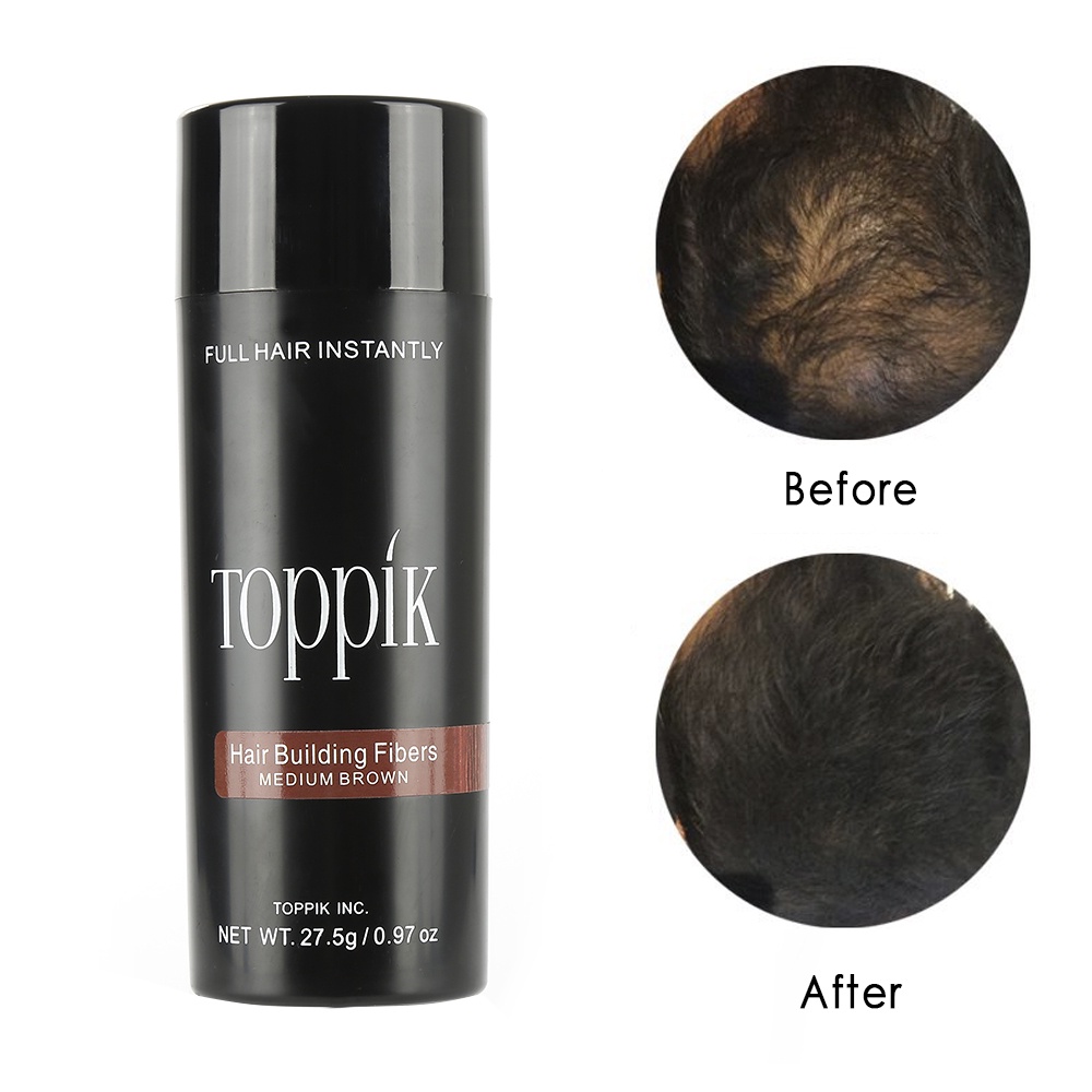 Toppik Hair Building Fibers Bột ngăn rụng tóc Chăm sóc tóc mọc dày hơn Sản phẩm làm đẹp 27.5g Toppik Hair Building Fibers bri
