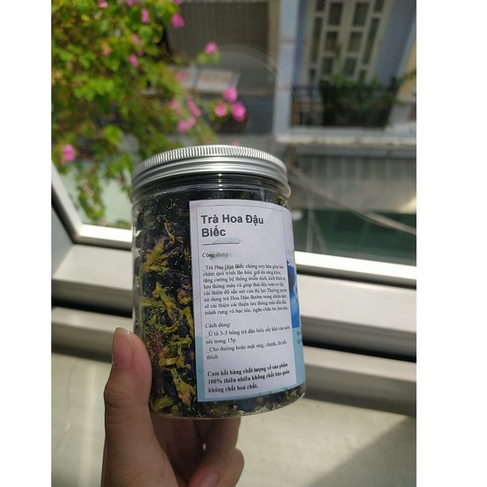 Hoa đậu biếc khô 1 lọ 500 ml Tinh Hoa Trà Thảo Mộc Món Qùa Từ Thiên Nhiên