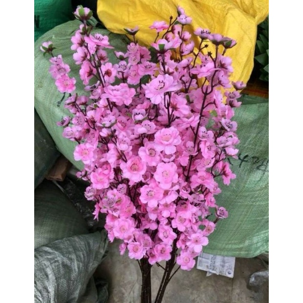 [Hỏa Tốc] 10 cành hoa mai đào giả trang trí tết