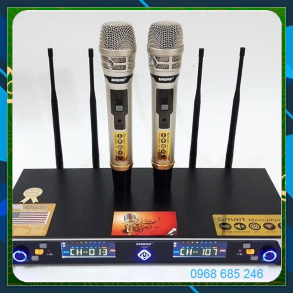 Micro không dây UGX 21  Micro không dây Shure UGX21 loại 1 main đỏ tự ngắt 5 giây mic không dây karaoke ugx 21. New 2021