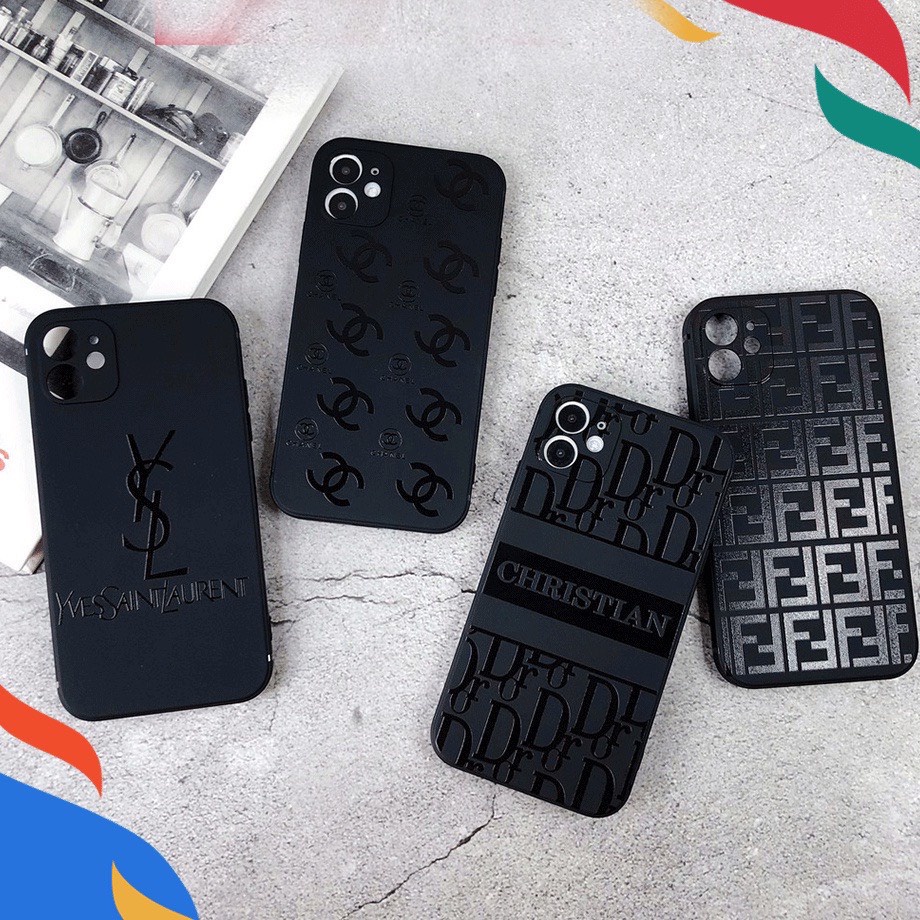 Ốp lưng BVC cạnh vuông thương hiệu đen 5 6 5s/6/6plus/6s/6splus/7/7plus/8/8plus/x/xr/xs/11/12/pro/promax/13/13Promax