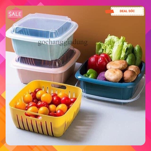 Rổ đựng hoa quả kèm nắp đậy tiện lợi