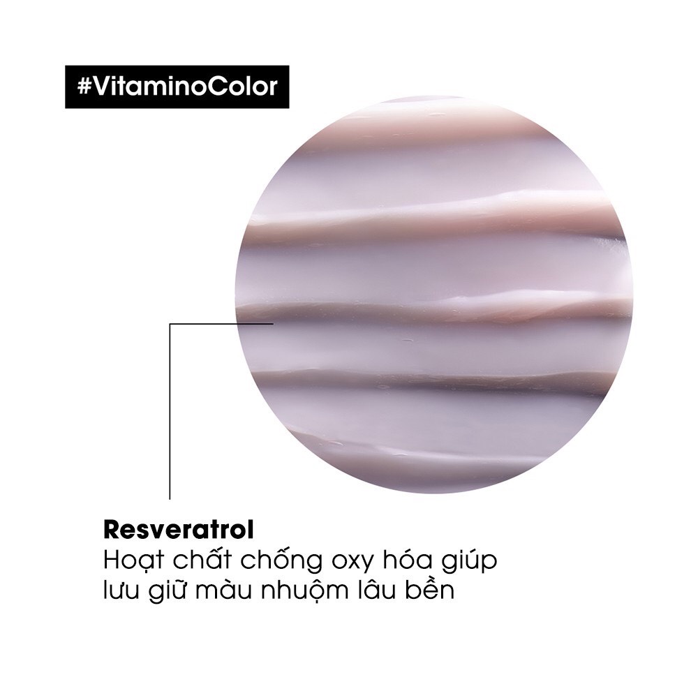 Combo gội và mặt nạ giữ màu tóc nhuộm L'Oréal Serie Expert Vitamino Color - L'