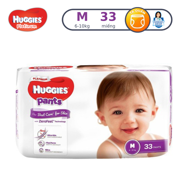 [Chỉ giao miền Nam] Tã quần siêu cao cấp Huggies Platinum M33/L27/XL24/XXL20