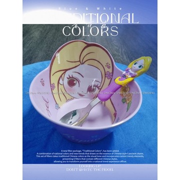 Set combo 2 món ăn uống chén muỗng Frozen Car Mickey Minnie Princess Disney cho trẻ em