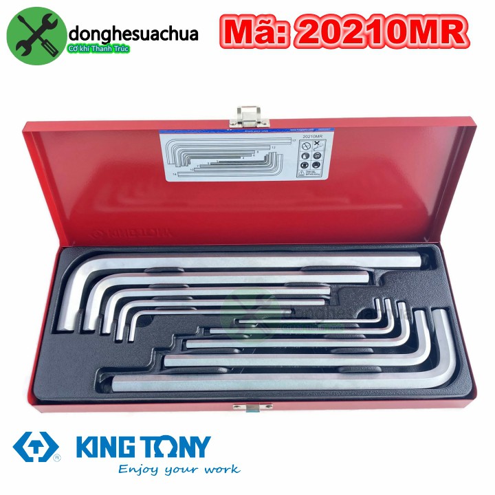 Bộ lục giác Kingtony 20210MR có 10 cây từ 3-17mm