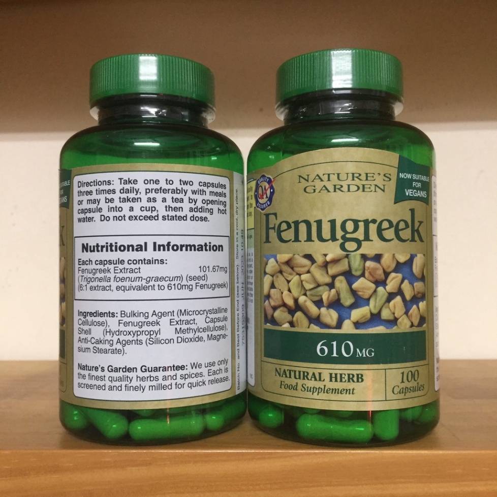 Viên uống lợi sữa Nature's Garden Fenugreek 610mg (100 viên)  - Bonnie