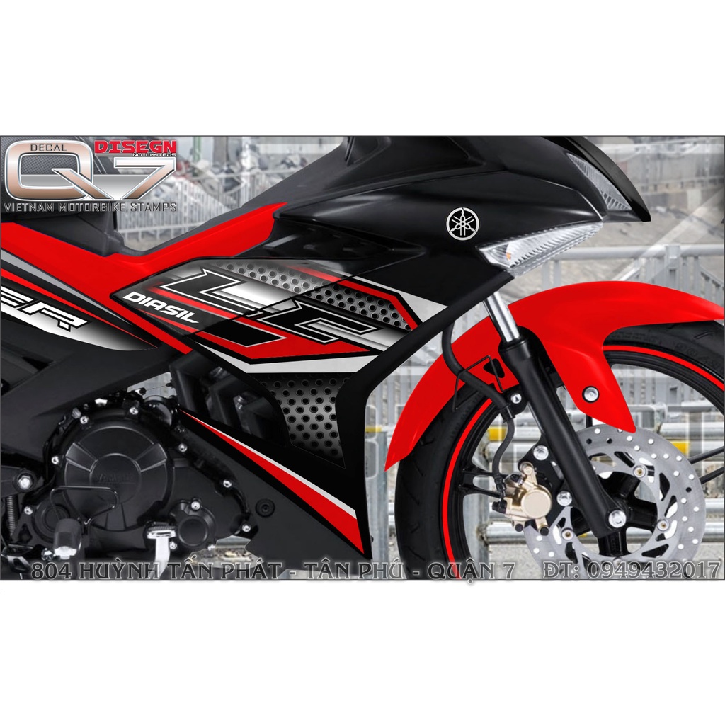 TEM RỜI EXCITER 150 ĐỎ ĐEN