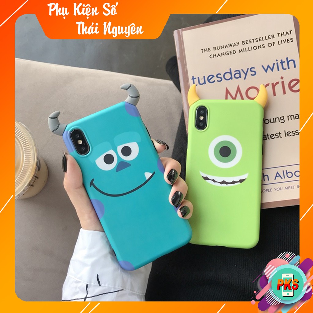 Ốp lưng iphone Cặp đôi nhà Monster - ỐP lưng XƯỞNG QUÁI VẬT gắn sừng - Ốp Iphone dt01