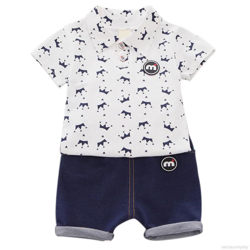 Set áo thun ngắn tay + Quần short cho bé trai