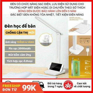 Đèn học để bàn chống cận thị - 2 màu ánh sáng - 3 chế độ sáng - Bảo hành 3 tháng