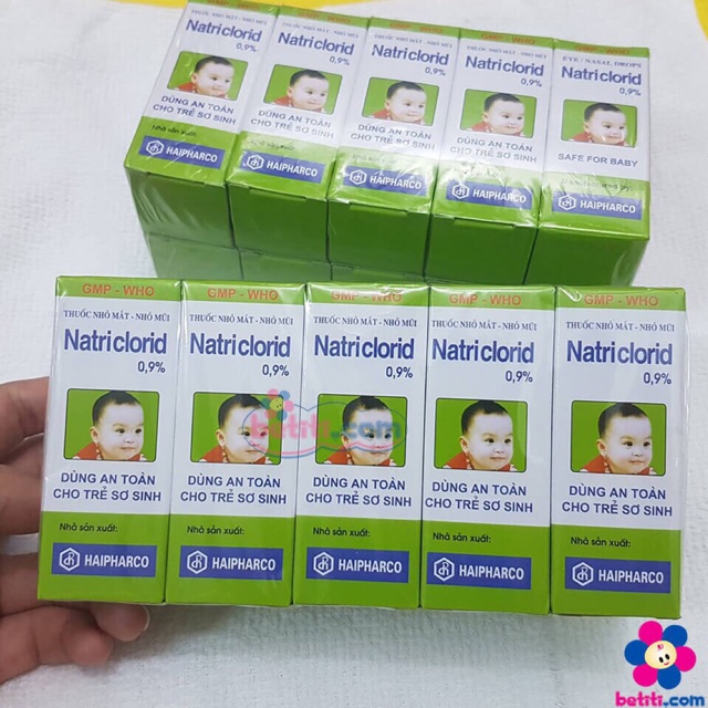 Lốc 10 lọ nước muối sinh lý nhỏ mắt mũi cho em bé