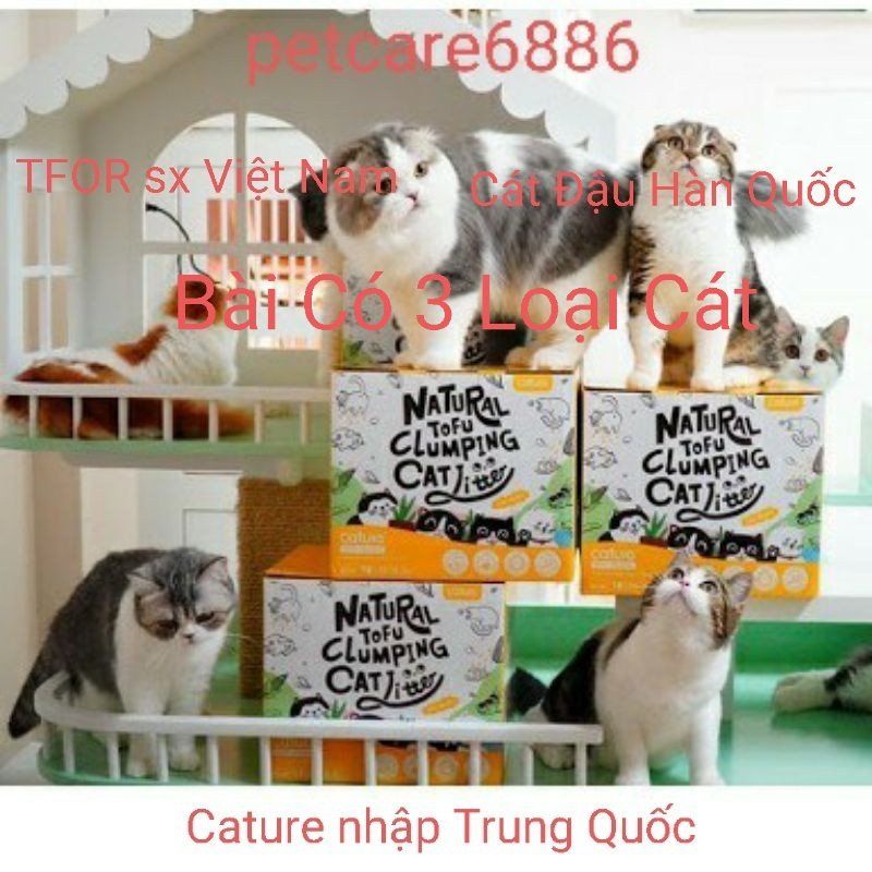 Cát Đậu Nành cature 100% - cát vệ sinh thải được qua bồn cầu