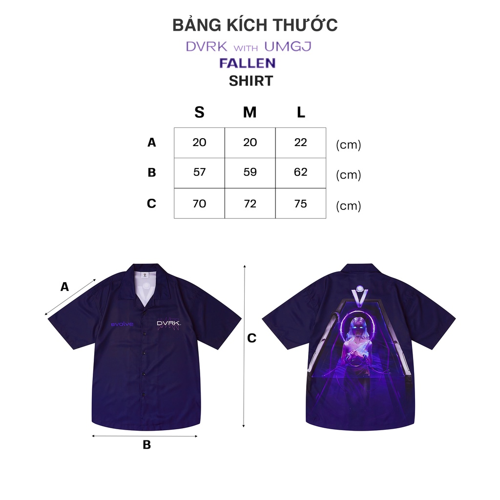 DVRK Áo sơ mi có cổ tay ngắn Trapped DVRK21SS