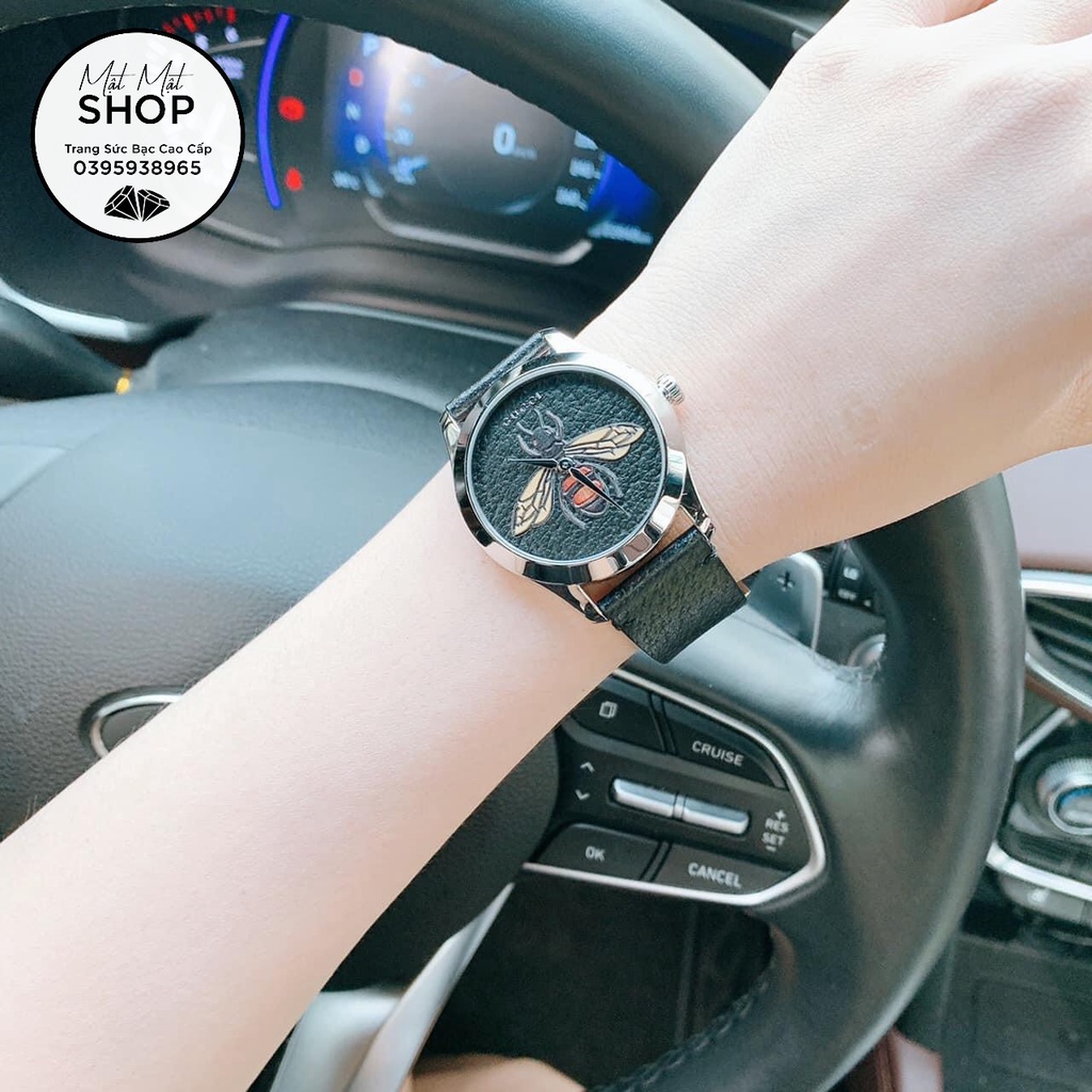 Chiếc đồng hồ nữ Tone đen bạc basic đẹp mãi với thời gian của hãng 𝗚ucci G-Timeless Black Dial mix gì cũng đẹp