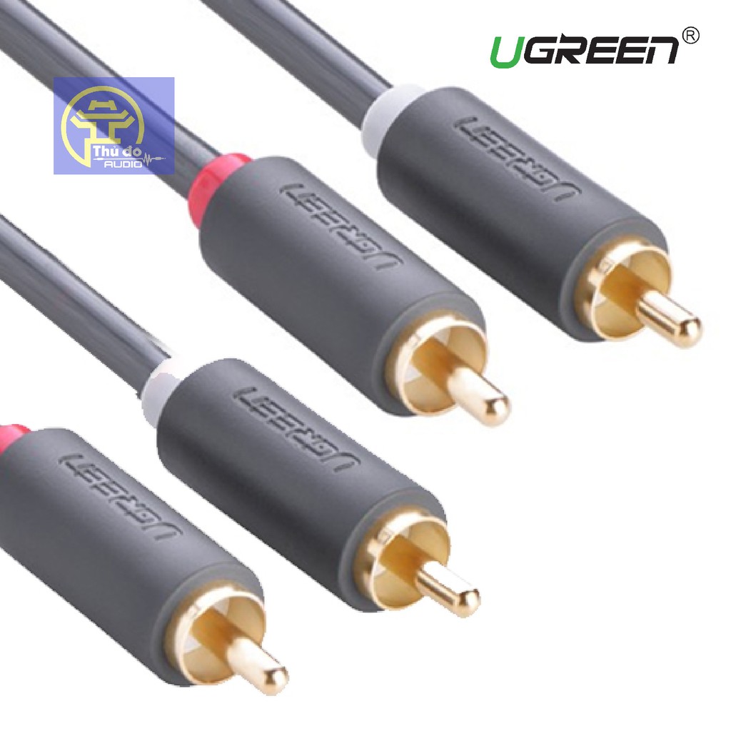 Cáp Audio 2 đầu AV/RCA bông sen hàng chính hãng UGREEN AV104 dài từ 1M-3M