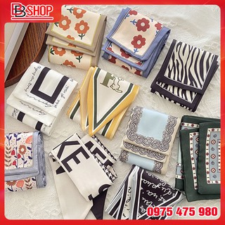 Khăn lụa bandana cột tóc quàng cổ thời trang đa năng dành cho nữ kich thước 100x8cm