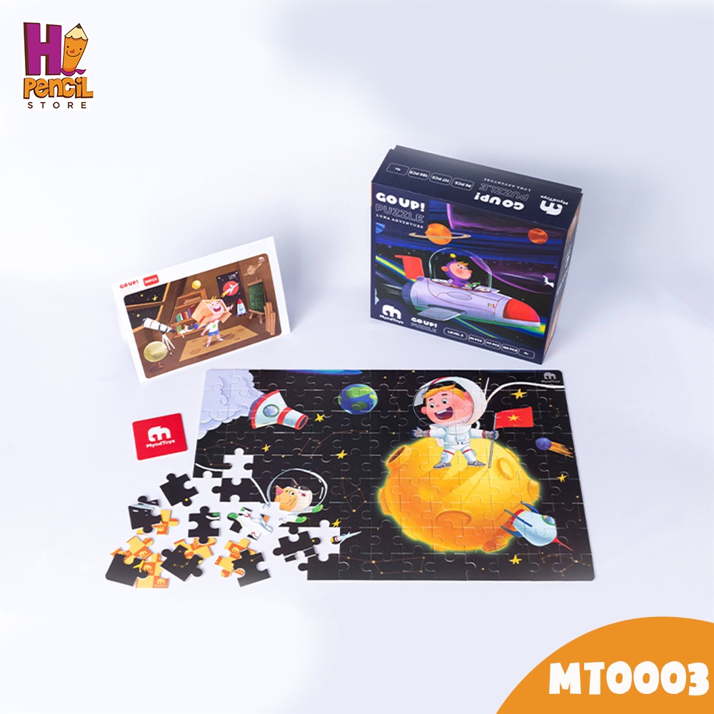 Đồ chơi xếp hình MyndToys du hành vũ trụ Go up Puzzle Level 5 Luna Adventure cho bé trên 4 tuổi